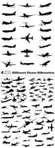 Vectors - Different Planes Silhouettes