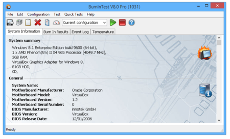 PassMark BurnInTest Pro 8.1 Build 1001 (x86/x64)
