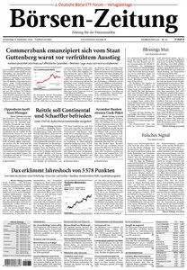 Boersenzeitung vom 10. September 2009