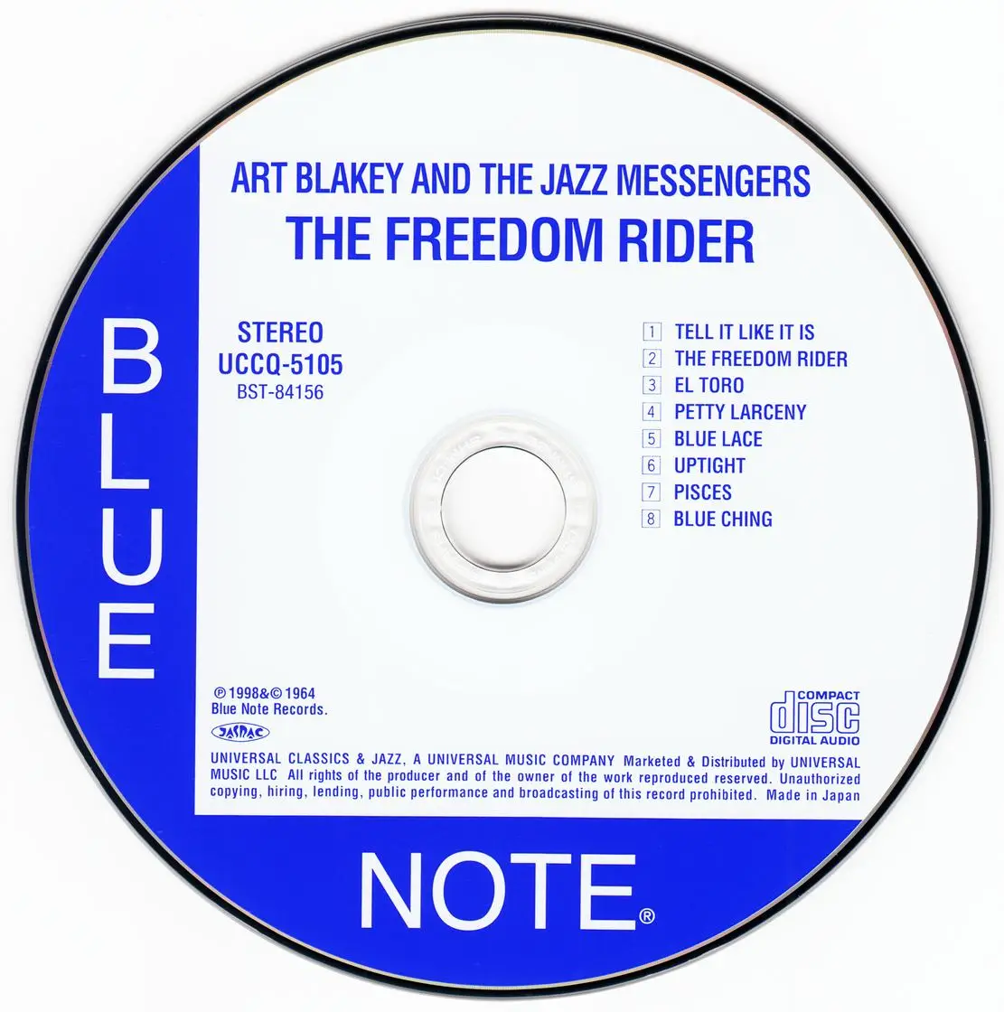 Art Blakey & The Jazz Messengers - The Freedom Rider (1961) {Blue Note Japan SHM-CD UCCQ-5105 rel 2015} (24-192 remaster)