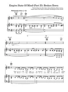 Empire State Of Mind (Part II) Broken Down - Alicia Keys (Piano-Vocal-Guitar (Piano Accompaniment))