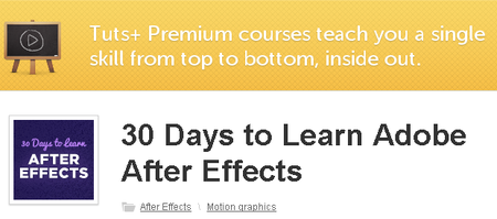 Tutsplus - 30 Days to Learn Adobe After Effects (2012)