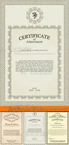 Certificate and Diploma vector set 27