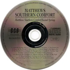 Matthews Southern Comfort - Matthews Southern Comfort '69 + Second Spring '70 (1996) 2 LP in 1 CD