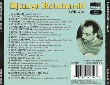 Django Reinhardt - Swing 47 (1999) {Indigo Records IGO CD 2105 rec 1947}