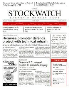 Stockwatch Daily - December 13, 2016