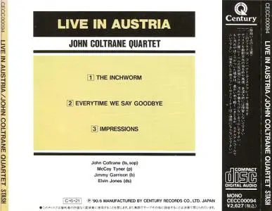 John Coltrane Quartet - Live In Austria (1962) {Stash Japan CECC00094 rel 1990}