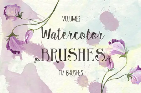 CreativeMarket - 117 Watercolor Brushes