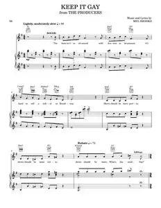 Keep It Gay - Mel Brooks, The Producers Musical (Piano-Vocal-Guitar)