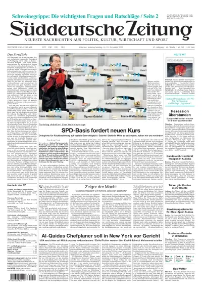 Sueddeutsche Zeitung vom 14.11.2009