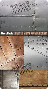 Stock Photo: Riveted metal from aircraft