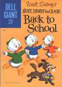 Dell Giants in their Sunday best - Take 2 4 of 17 Dell Giant 35 Dell Oct 1960 WDs Huey Dewey and Louie Back to School var BC