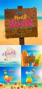 Summer Holidays Backgrounds Vector 6