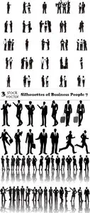 Vectors - Silhouettes of Business People 7