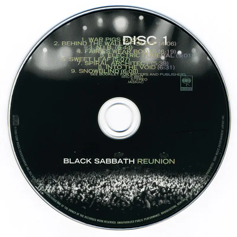 Black Sabbath - Reunion (1998) [2CD, Japanese SRCS 8807~8] Repost ...