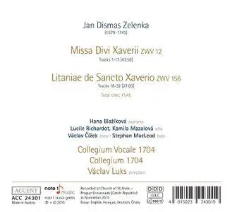 Collegium Vocale 1704, Václav Luks - Zelenka: Missa Divi Zaveri & Litaniae de Sancto Xaverio (2016)
