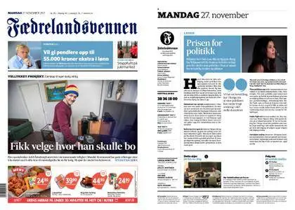 Fædrelandsvennen – 27. november 2017