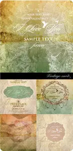 Vintage card vector