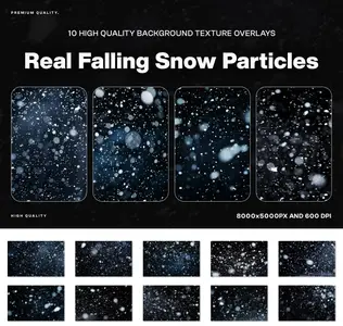 EE - 10 Real Falling Snow Particles Texture WDJMGEH