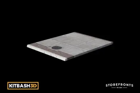 Kitbash: Storefronts - Sidewalk B 73BG763