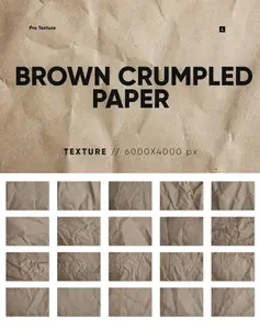 EE - 20 Brown Crumpled Paper Texture YFC3T53