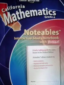 California Mathematics Grade 6 Noteables