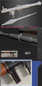 3ds Max Model a High-Poly RPG7 Rocket Launcher