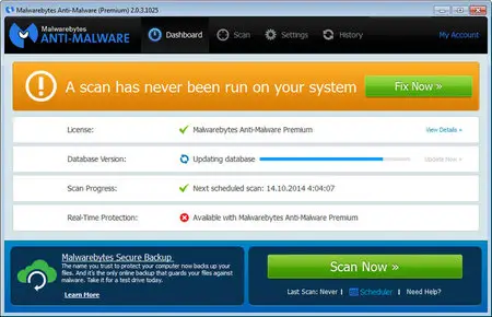 Malwarebytes Anti-Malware Premium 2.0.3.1025