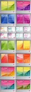 Abstract Color Flyers Vector
