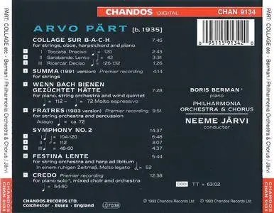 Arvo Part - Collage - Neeme Jarvi, Philharmonia Orchestra & Chorus (1993) {Chandos CHAN 9134}