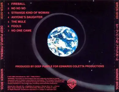 Deep Purple - Fireball: 30th Anniversary (1971) [Warner-Pioneer WPCR-10191, Japan] Re-up