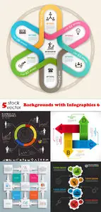 Vectors - Backgrounds with Infographics 6