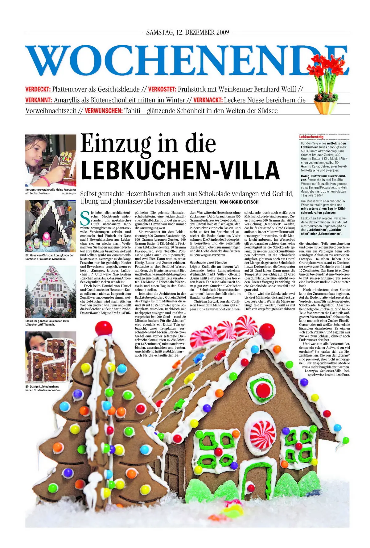 Mannheimer Morgen vom 12.-13. Dezember 2009