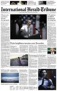 International Herald Tribune from Wednesday, 26. June 2013