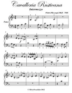 «Cavalleria Rusticana Beginner Piano Sheet Music» by Pietro Mascagni