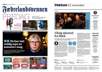 Fædrelandsvennen – 23. november 2018