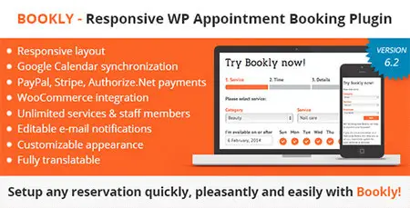 CodeCanyon - Bookly v6.1 - Responsive WordPress Appointment Booking Plugin 