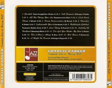 Charlie Parker - Complete Jazz at Massey Hall (1953, remaster 2003)