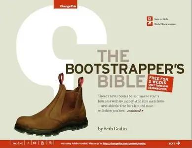 Manifesto on The Bootstrapper's Bible by Seth Godin