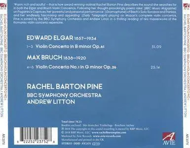 Rachel Barton Pine, BBC Symphony Orchestra & Andrew Litton - Elgar & Bruch: Violin Concertos (2018)