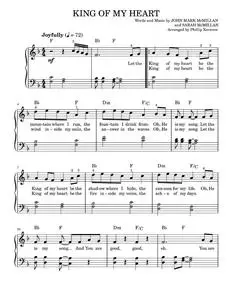 King Of My Heart (arr. Phillip Keveren) - John Mark & Sarah McMillan (Easy Piano)