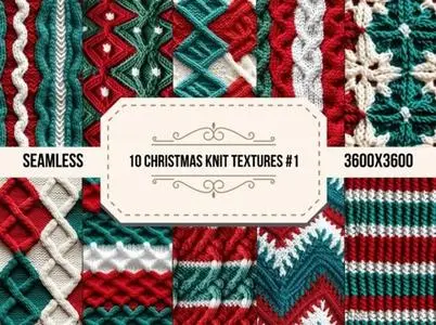 10 Holiday Knit Seamless Textures Pack