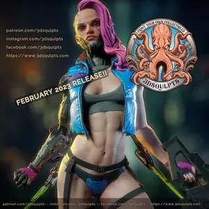 3dsqulpts - Cyberpunk Girl