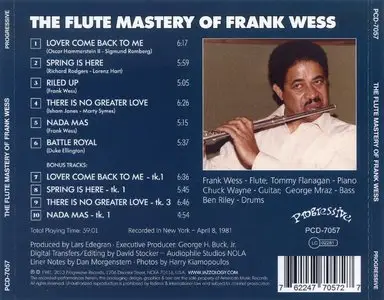 Frank Wess - The Flute Mastery Of Frank Wess (1981) {Progressive Records PCD-7057 rel 2013}