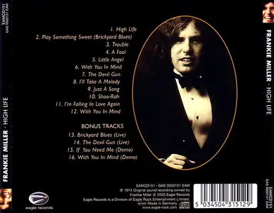 Frankie Miller - High Life (1974) [Remastered 2003]