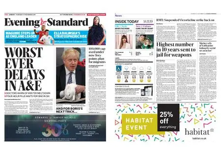 London Evening Standard – November 14, 2019