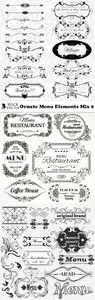 Vectors - Ornate Menu Elements Mix 6