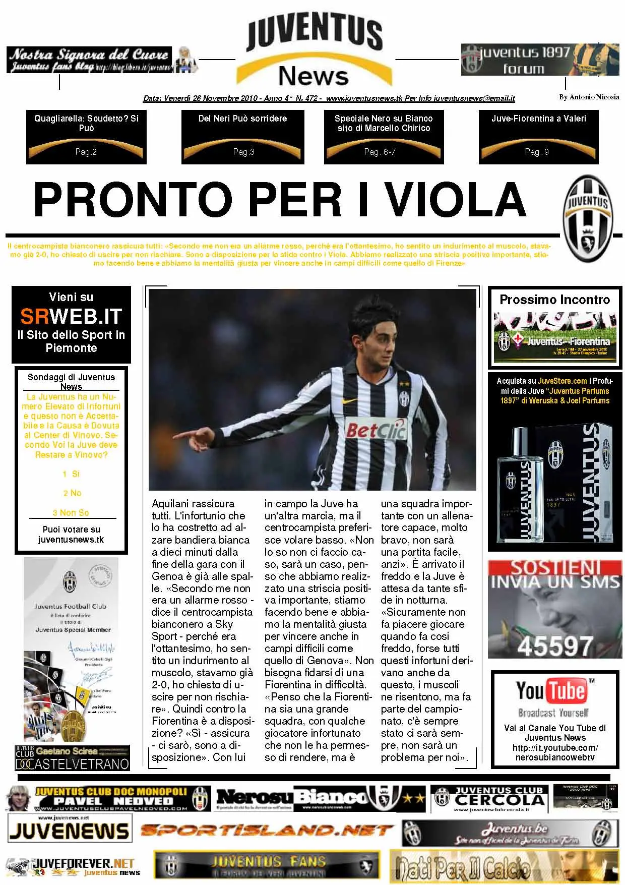 Juventus News 26 Novembre 2010