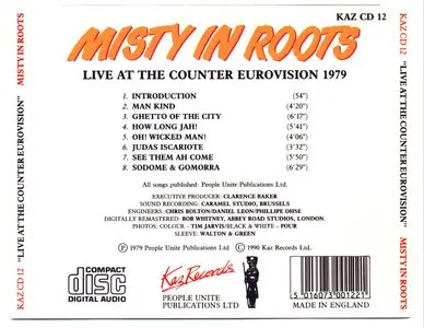 Misty In Roots - Live at the Counter Eurovision  1979