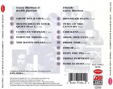 Gary Burton & Keith Jarrett - Burton & Jarret-Throb (1994) {Rhino}
